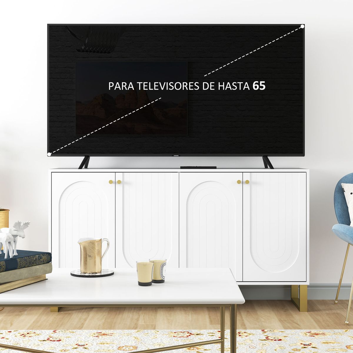 Aparador-Caramba-Homcom-sencillo-mueble-de-television
