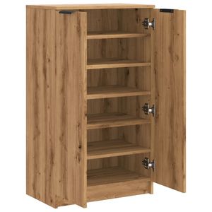 Zapatero Bruselas 2 puertas roble 100,5x59x35 cm