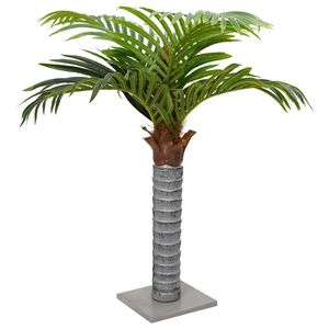 Planta artificial Palmera 6 hojas verde 100 cm