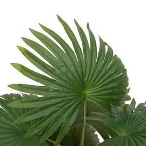 Planta artificial Palma 9 hojas verde 65 cm