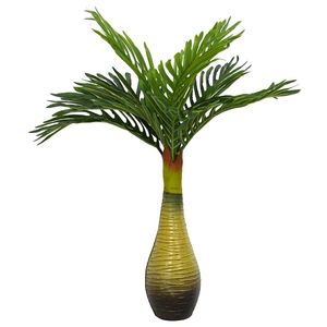 Planta artificial Palma 9 hojas verde 70 cm