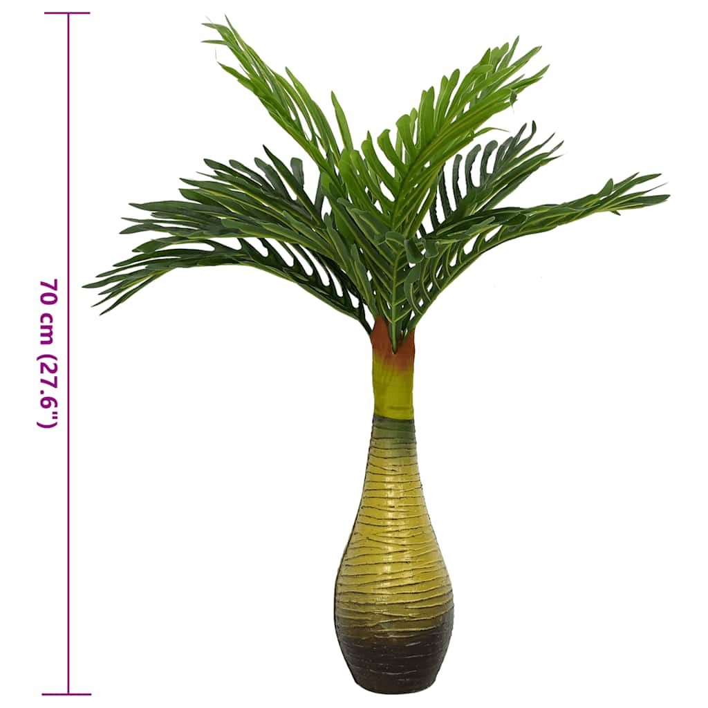 Planta-artificial-Palma-9-hojas-verde-70-cm