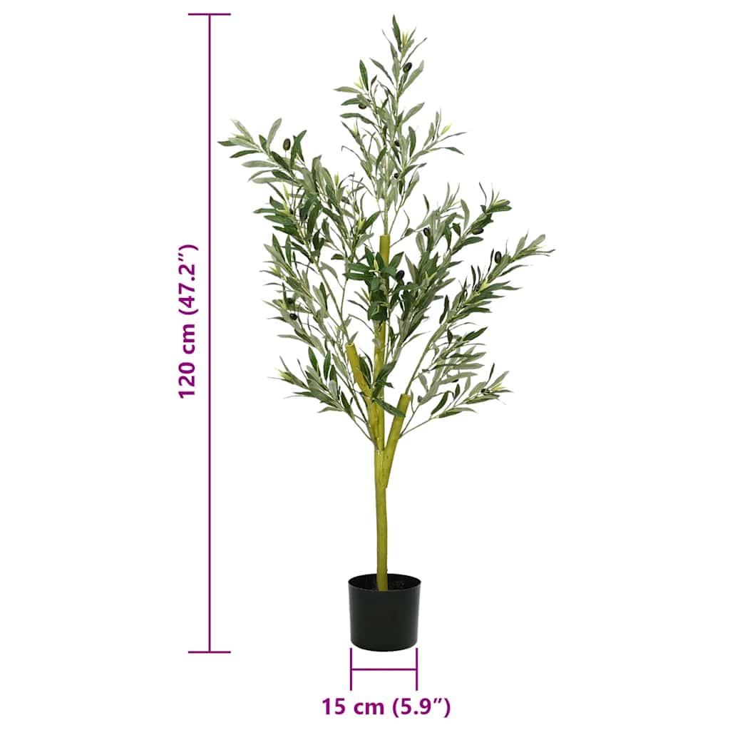 Planta-artificial-Olivo-450-ramas-macetero---aceitunas-verde-claro-120-cm-
