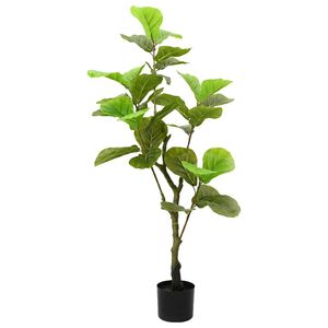Planta artificial Ficus 30 hojas verde 125 cm