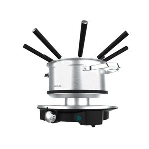 Fondue eléctrica Cecotec Fun Gourmetfondue Advance 1500W con 8 tenedores 1,7L acero inoxidable