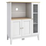 Mueble-auxiliar-Elianor-Homcom-3-puertas---compartimento-abierto-blanco-97x80x35cm