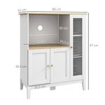 Mueble-auxiliar-Elianor-Homcom-3-puertas---compartimento-abierto-blanco-97x80x35cm