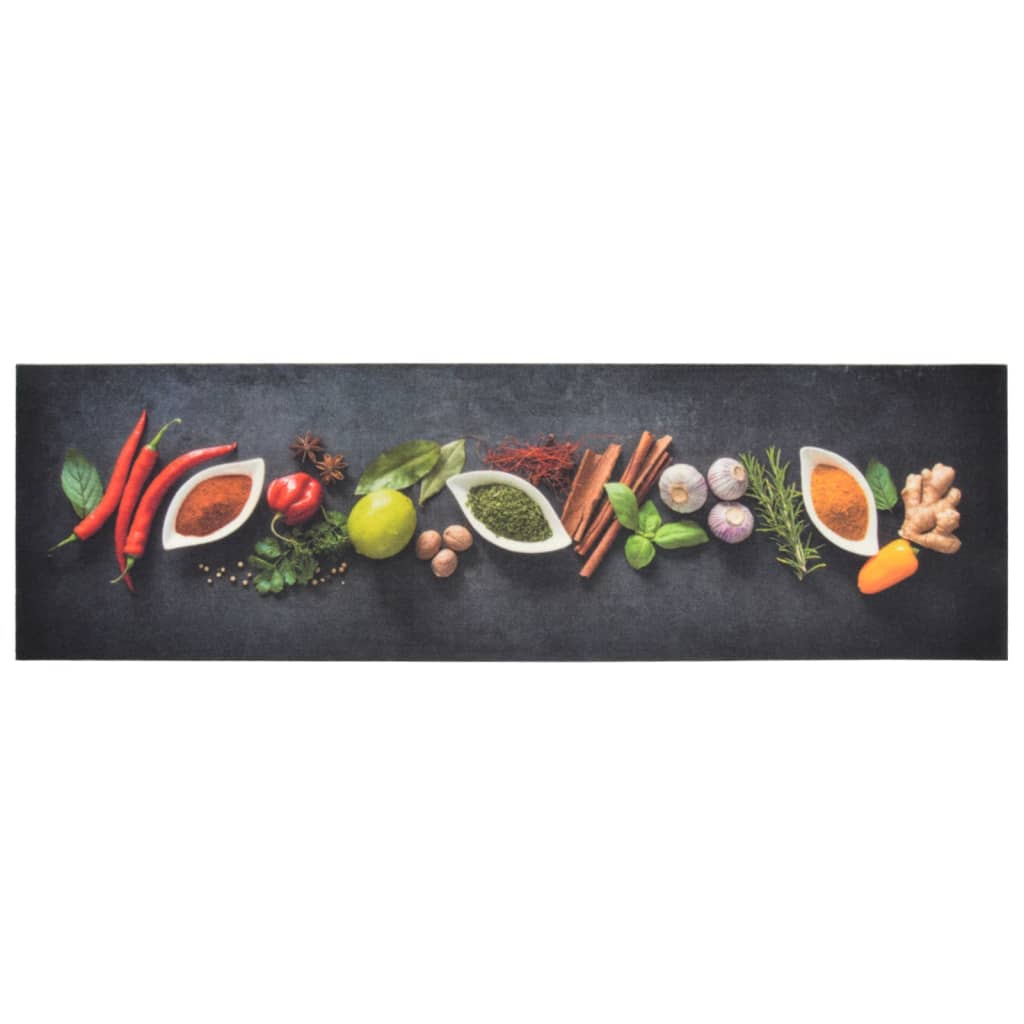 Alfombra-de-cocina-Vegetales-antideslizante-negro-150x45-cm-