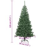 Arbol-de-Navidad-230-ramas-verde-Ø65x120-cm-