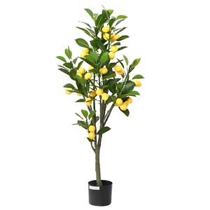 Planta artificial Limonero 136 hojas verde/amarillo 120 cm