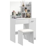 Tocador-Nawa-Homcom-espejo---3-estantes--1-cajon---1-armario-blanco-132x80x40-cm-