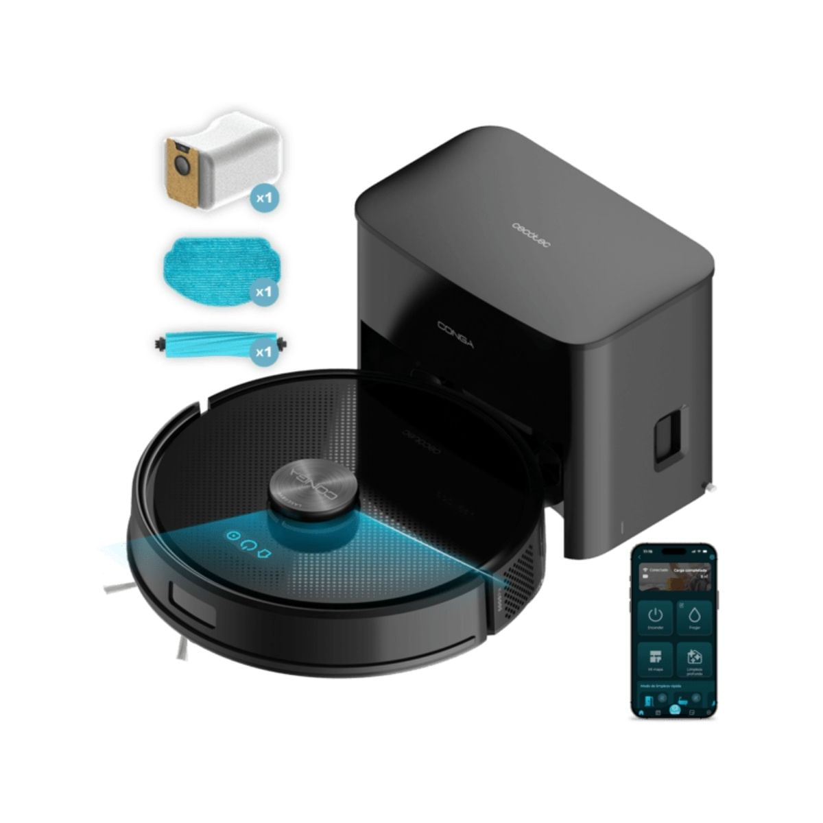Robot-aspirador-Cecotec-Conga-Y70-accesorios