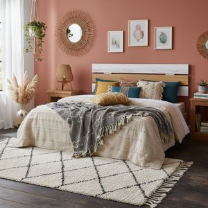 Cabecero Lucca diseño mural con listones albo/rayado 46x159 cm