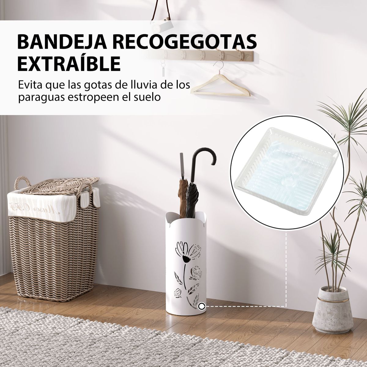 Paraguero-Gisel-Homcom-4-ganchos-con-bandeja-de-goteo-blanco--41x17x17-cm