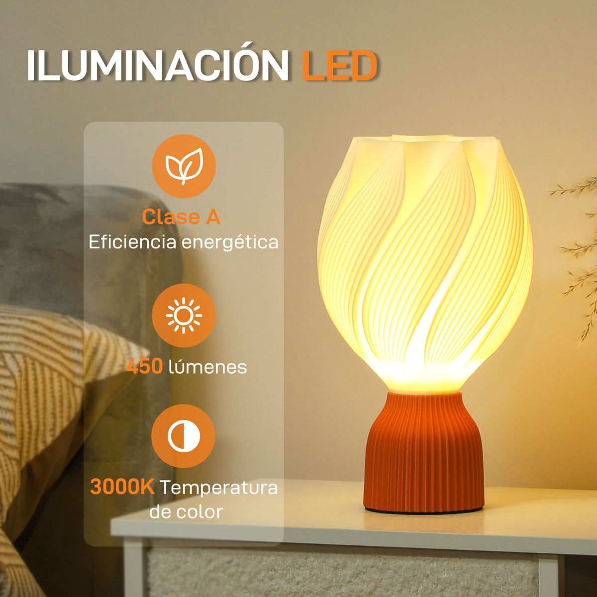 Lampara-de-sobremesa-Antorcha-Homcom-caracteristicas