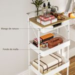 Carrito-auxiliar-Thila-Homcom-detalle