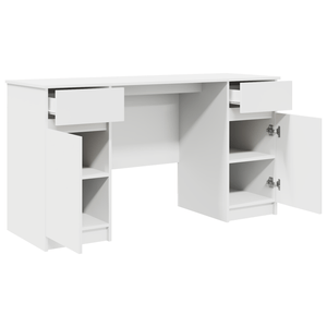 Escritorio Rhima 2 cajones y 2 puertas blanco 76x140x49 cm