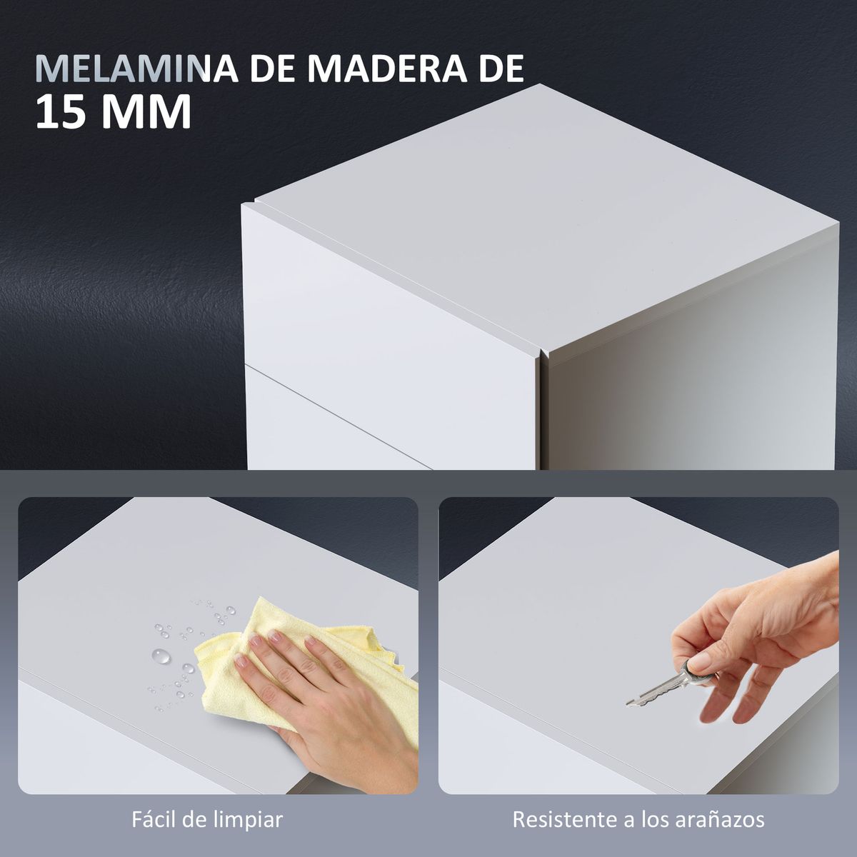 Mesita-de-noche-Aura-Homcom-luz-LED---3-cajones-blanco-60x40x35-cm