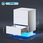 Mesita-de-noche-Aura-Homcom-luz-LED---3-cajones-blanco-60x40x35-cm