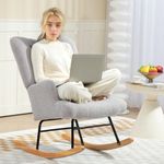 Mecedora-Daisy-Homcom-respaldo-alto-gris-87x65x88-cm