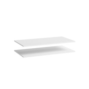 Pack de 2 estantes interior armario blanco mate 1,6x72,8x48,7 cm