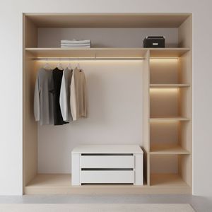 Cajonera interior 2 cajones blanco mate 34,5x72,8x45 cm