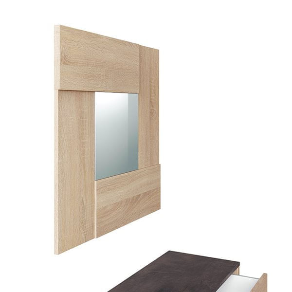 Mueble-recibidor-Oxys-con-espejo-roble-Canadian-grafito