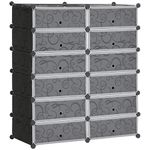 Organizador-modular-Genova-Homcom-12-cubos-personalizable-blanco-negro-108x94x37-cm-