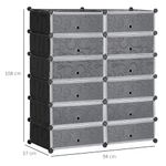 Organizador-modular-Genova-Homcom-12-cubos-personalizable-blanco-negro-108x94x37-cm-