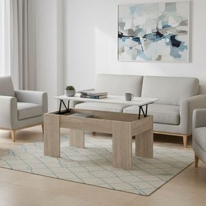 Mesa de centro Gala elevable - hueco de almacenaje