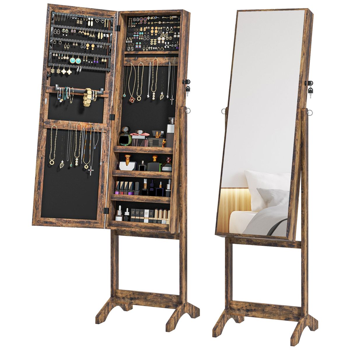 Espejo-de-cuerpo-entero-Miralya-Homcom-instalacion-convertible-marron-1515x46x365-cm