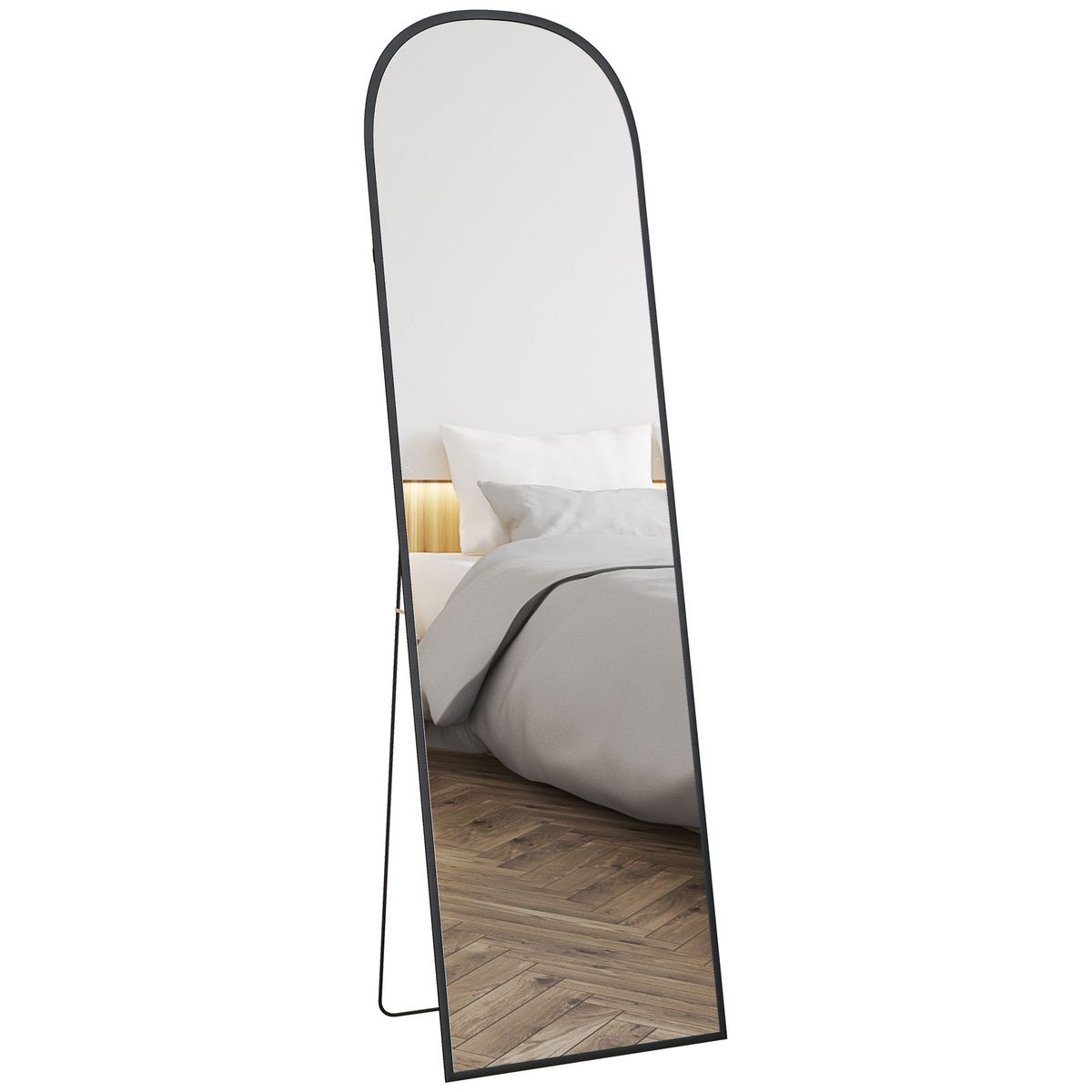 Espejo-de-cuerpo-entero-Arcon-Homcom-ondulado-negro-170x50x15-cm