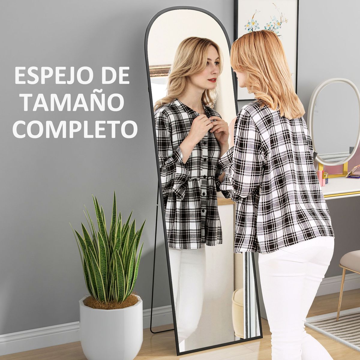 Espejo-de-cuerpo-entero-Arcon-Homcom-ondulado-negro-170x50x15-cm