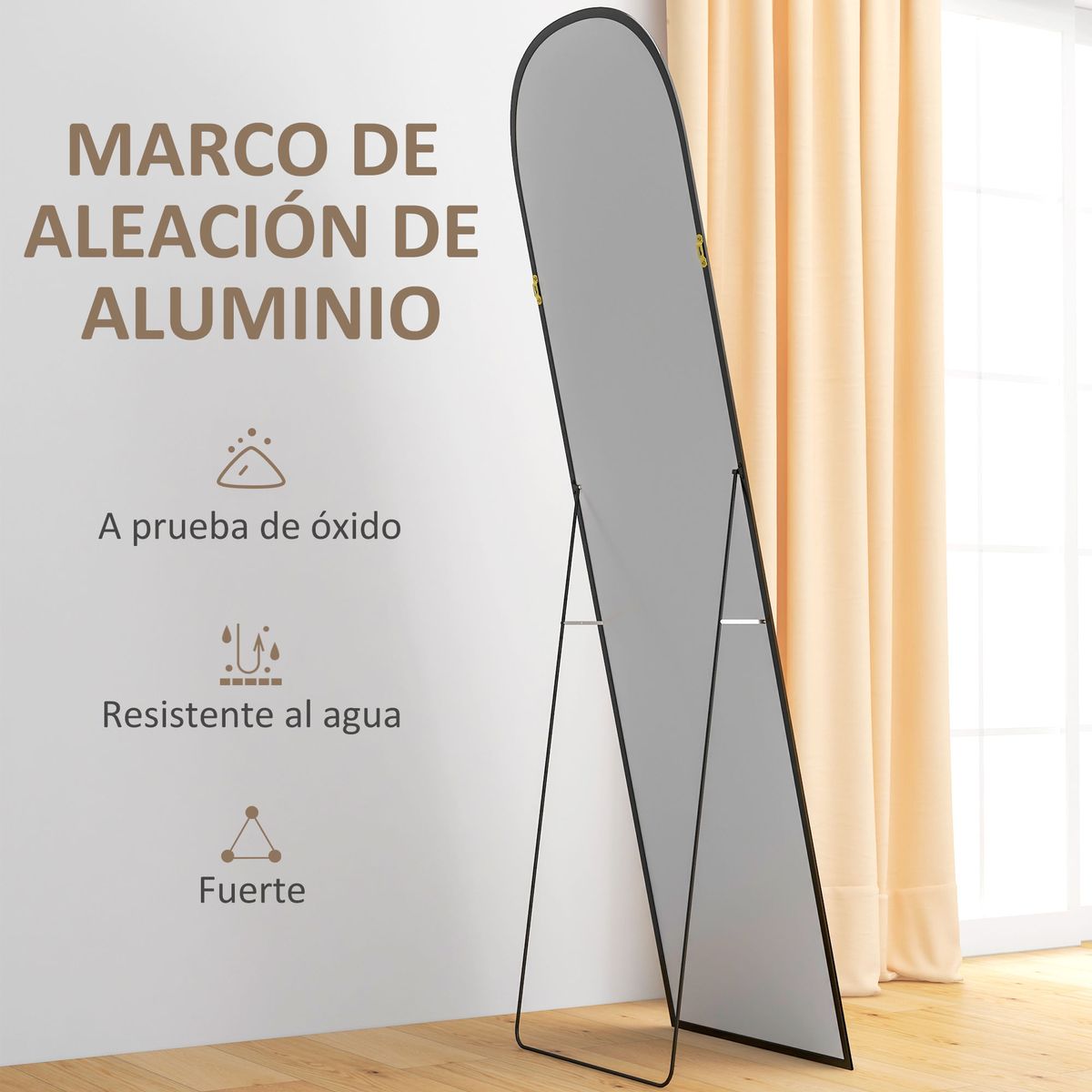 Espejo-de-cuerpo-entero-Arcon-Homcom-ondulado-negro-170x50x15-cm