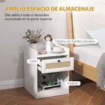 Pack-de-2-mesitas-de-noche-Boho-Homcom-cajon-con-frontal-de-ratan-blanco-53x40x40-cm