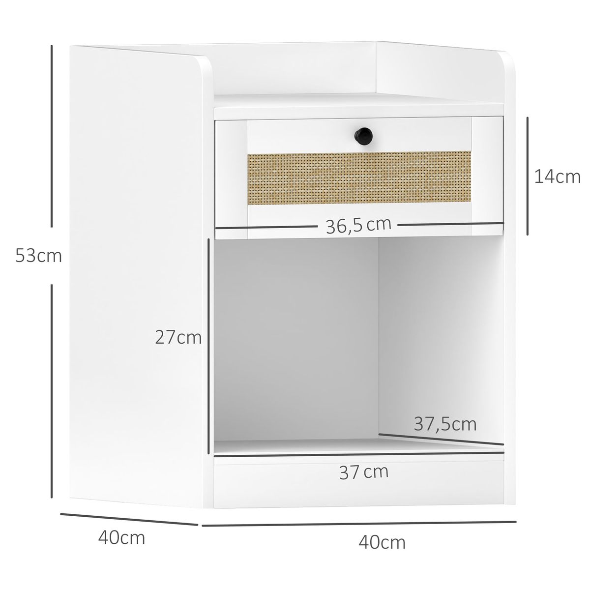 Pack-de-2-mesitas-de-noche-Boho-Homcom-cajon-con-frontal-de-ratan-blanco-53x40x40-cm