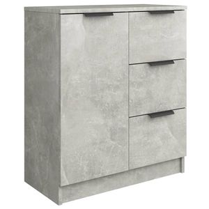 Aparador Claudia 1 puerta + 3 cajones gris 70x60x30 cm