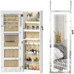 Espejo-de-pared-Selene-Homcom-joyero---luz-LED-blanco-118x44x16-cm