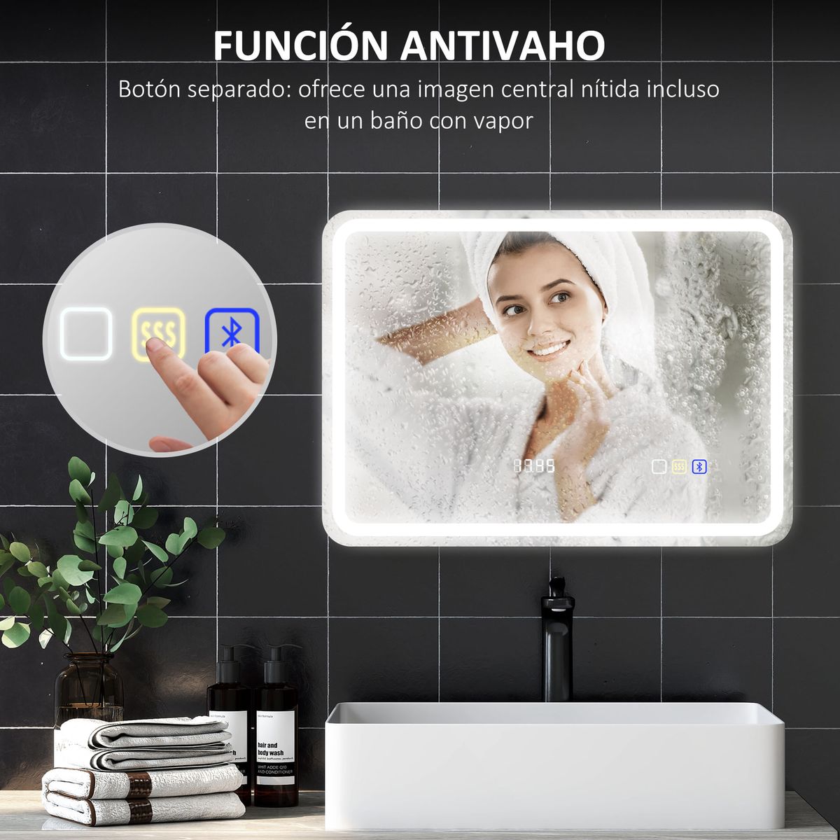 Espejo-de-baño-SmartLux-Homcom-luz-LED-50x70-cm-