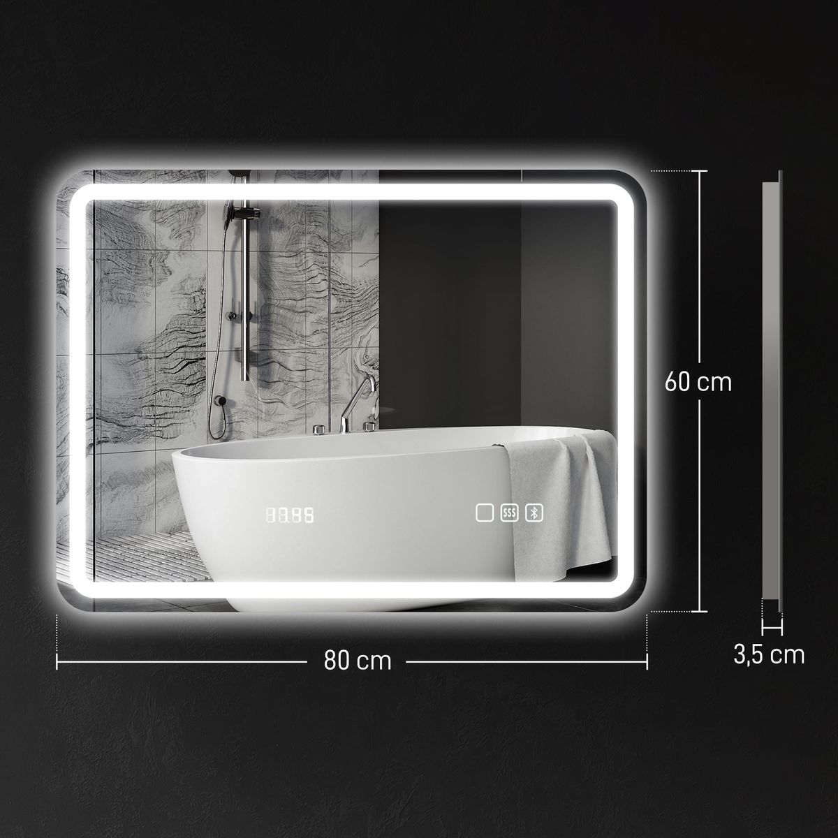 Espejo-de-baño-Georgi-Homcom-luz-LED-60x80-cm