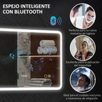 Espejo-de-baño-Glint-Homcom-luz-LED-50x70-cm