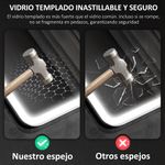 Espejo-de-baño-Glint-Homcom-luz-LED-50x70-cm