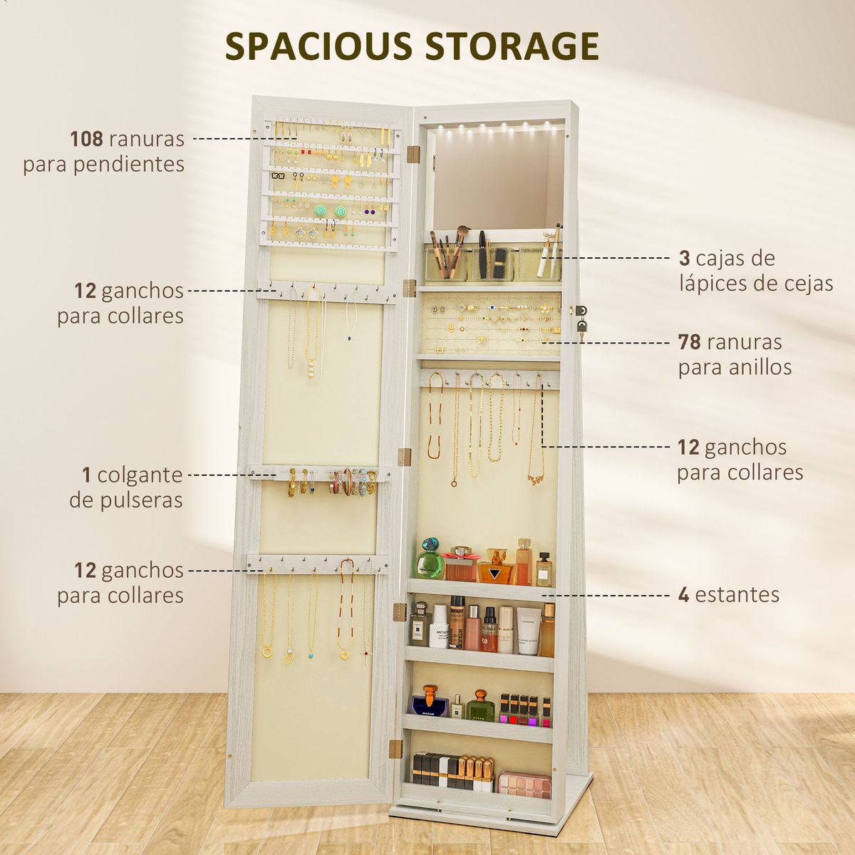 Espejo-de-cuerpo-entero-Eloria-Homcom-instalacion-convertible-blanco-175x38x38-cm