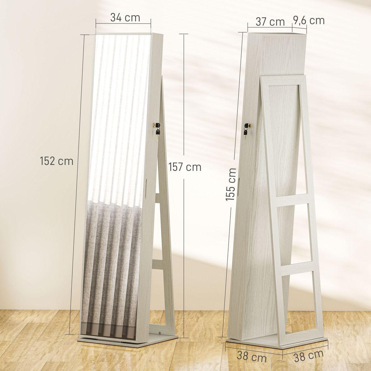 Espejo-de-cuerpo-entero-Eloria-Homcom-instalacion-convertible-blanco-175x38x38-cm