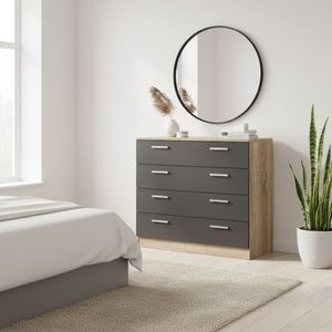 Cómoda Monika 4 cajones 84x100x40 cm