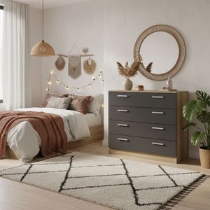 Cómoda Monika 4 cajones 84x100x40 cm