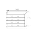 Comoda-Monika-4-cajones-cambria-grafito-medidas