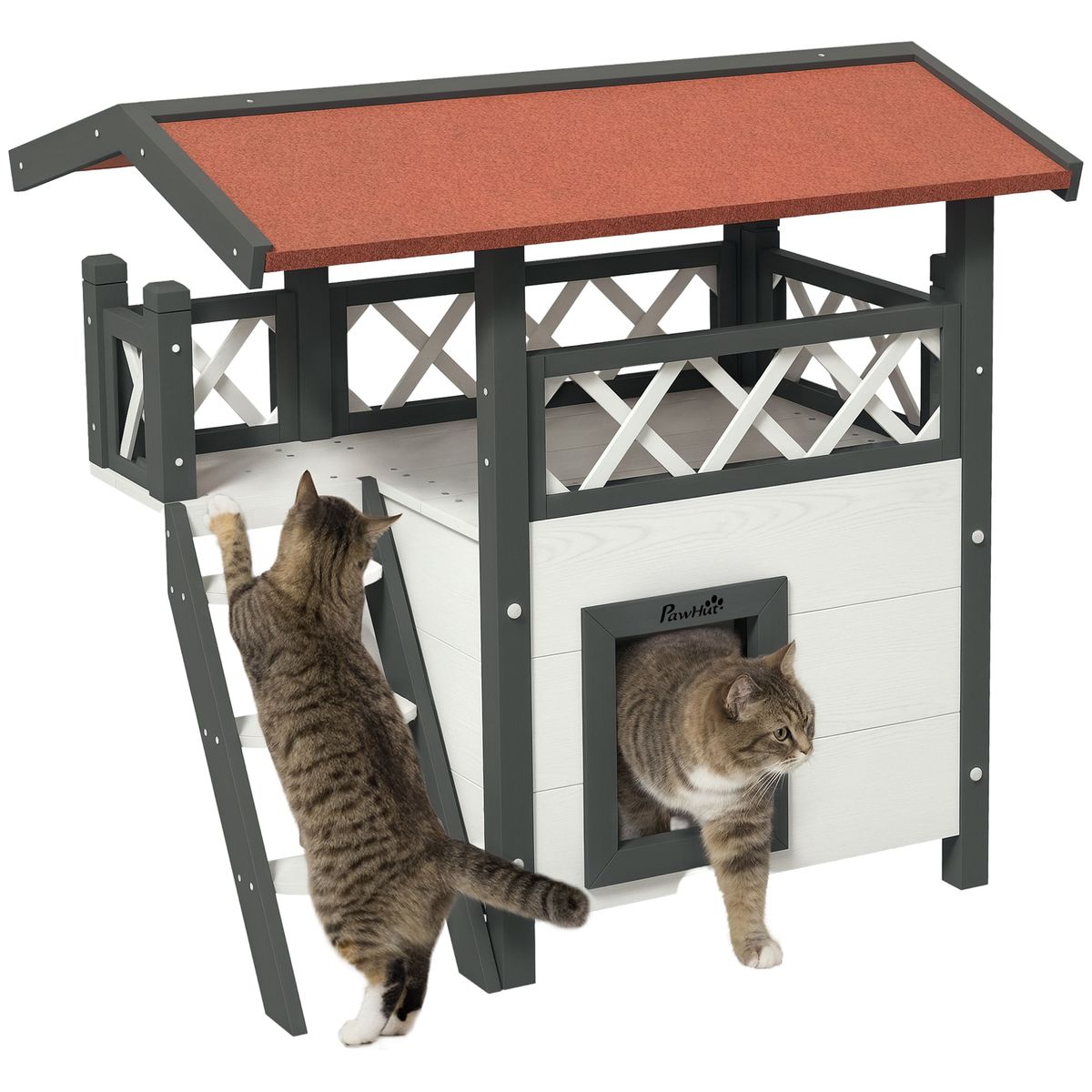 Caseta-para-gatos-Tom-PawHut-balcon---escalera---puerta-blanco-rojo-73x77x50-cm-