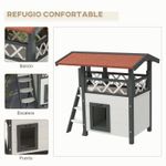 Caseta-para-gatos-Tom-PawHut-balcon---escalera---puerta-blanco-rojo-73x77x50-cm-