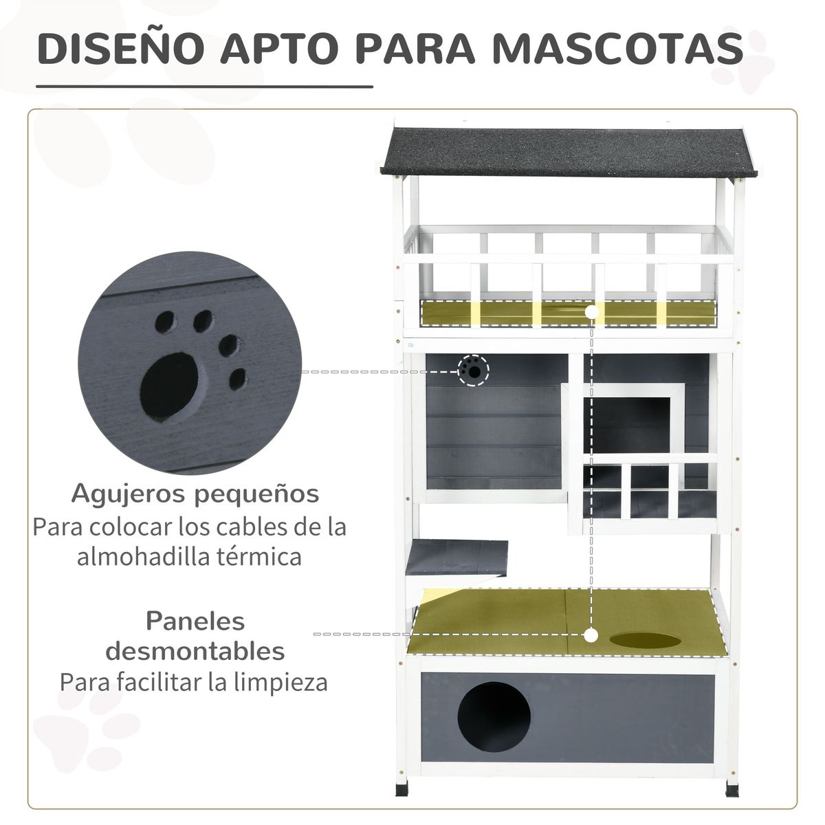 Caseta-para-gatos-Jerry-PawHut-3-niveles-blanco-gris-140x78x76-cm-